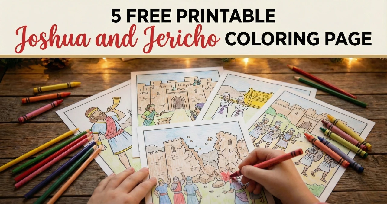 8 Free Printable Joshua and Jericho Coloring Page