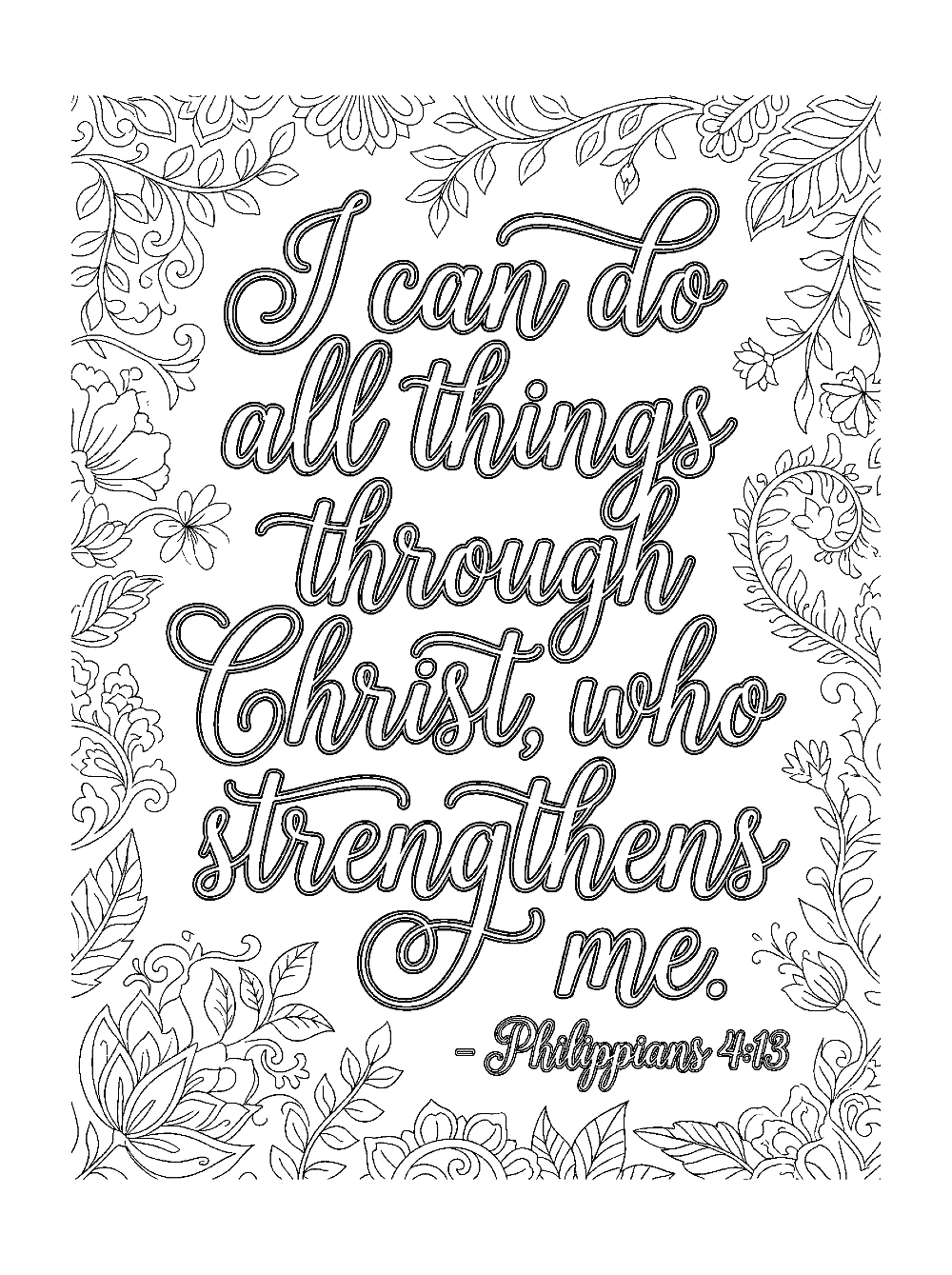 Bible verse coloring page example