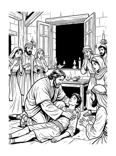 Acts 20:7 Coloring Page