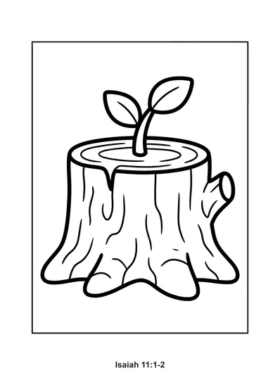 Isaiah 11:1-2 Coloring Page