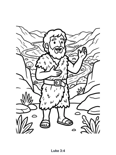 Luke 3:4 Coloring Page