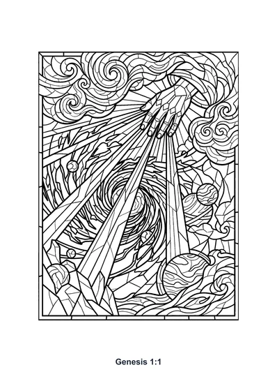 Genesis 1:1 Coloring Page