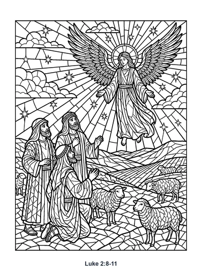 Luke 2:8-11 Coloring Page