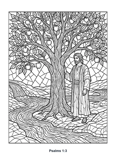 Psalms 1:3 Coloring Page