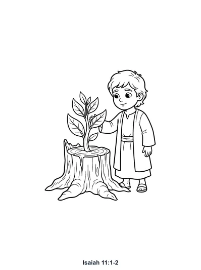 Isaiah 11:1-2 Coloring Page