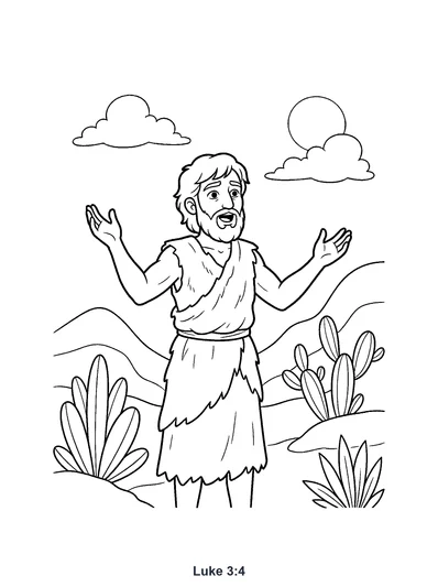 Luke 3:4 Coloring Page