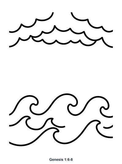 Genesis 1:6-8 Coloring Page