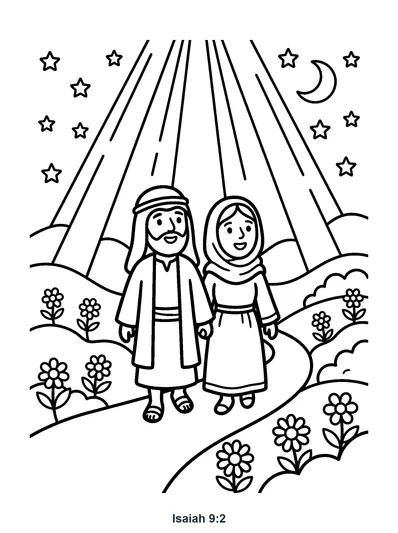Isaiah 9:2 Coloring Page