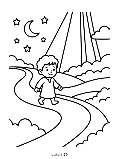 Luke 1:79 Coloring Page