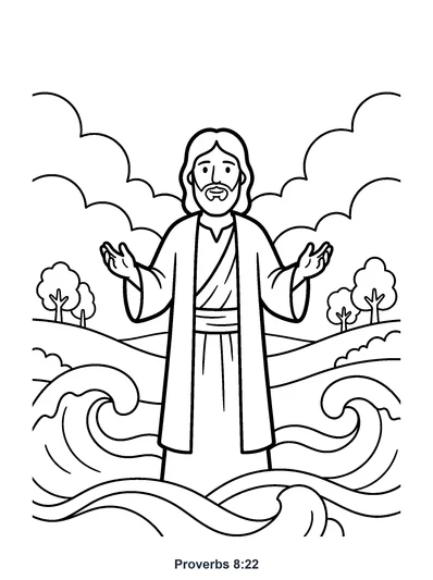 Proverbs 8:22 Coloring Page