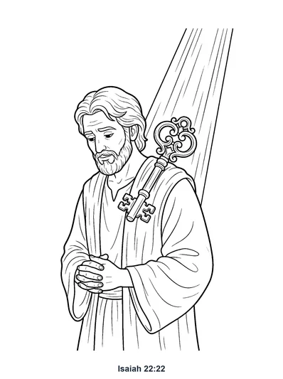 Isaiah 22:22 Coloring Page