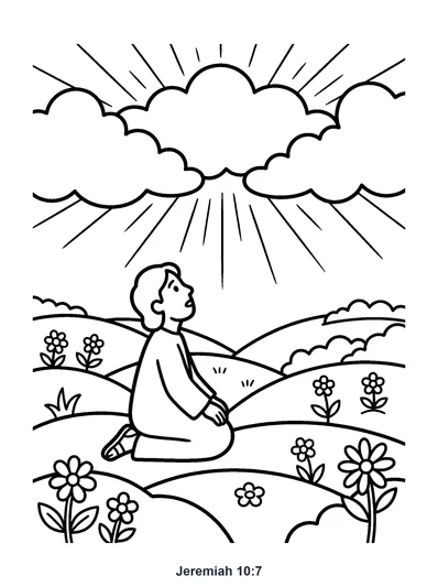 Jeremiah 10:7 Coloring Page