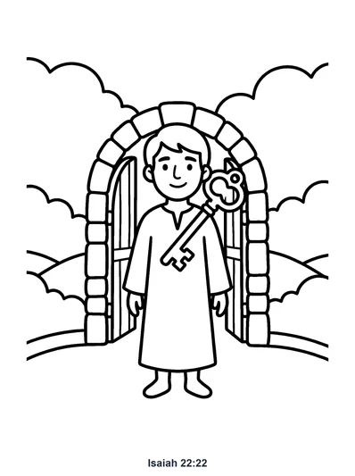 Isaiah 22:22 Coloring Page
