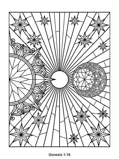 Genesis 1:16 Coloring Page