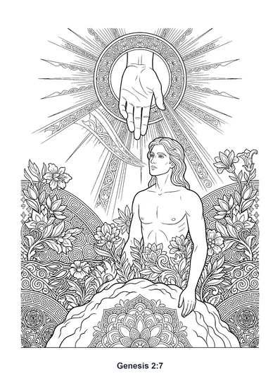 Genesis 2:7 Coloring Page