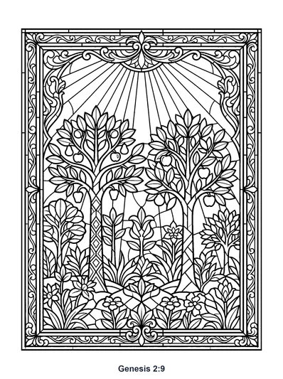 Genesis 2:9 Coloring Page
