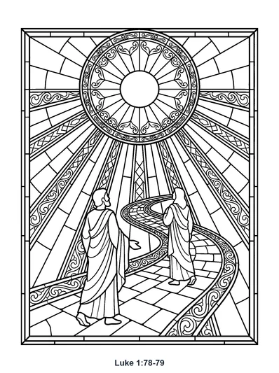 Luke 1:78-79 Coloring Page