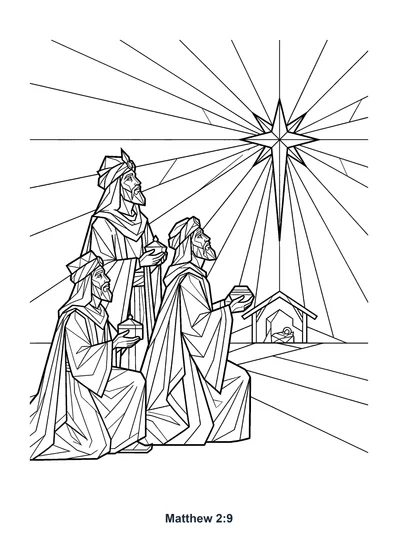 Matthew 2:9 Coloring Page