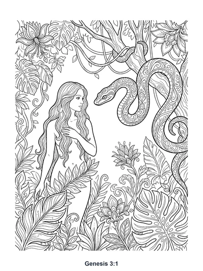 Genesis 3:1 Coloring Page