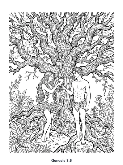 Genesis 3:6 Coloring Page
