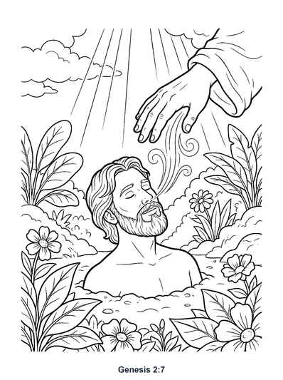 Genesis 2:7 Coloring Page