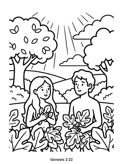 Genesis 2:22 Coloring Page