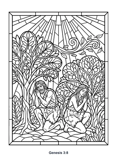 Genesis 3:8 Coloring Page