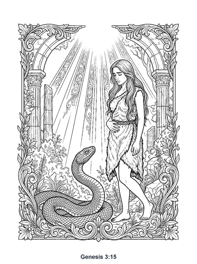 Genesis 3:15 Coloring Page