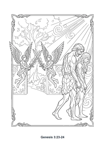 Genesis 3:23-24 Coloring Page