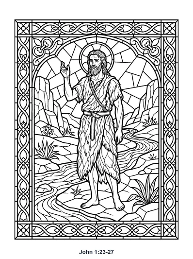 John 1:23-27 Coloring Page