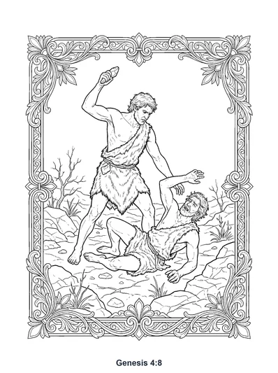 Genesis 4:8 Coloring Page