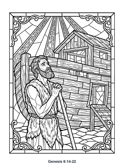 Genesis 6:14-22 Coloring Page