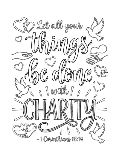 1 Corinthians 16:14 Coloring Page