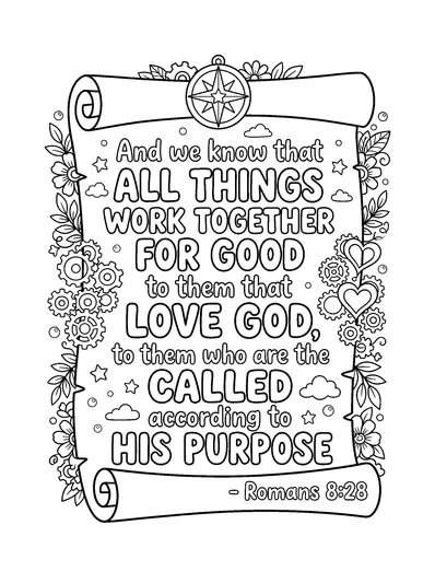 Romans 8:28 Coloring Page