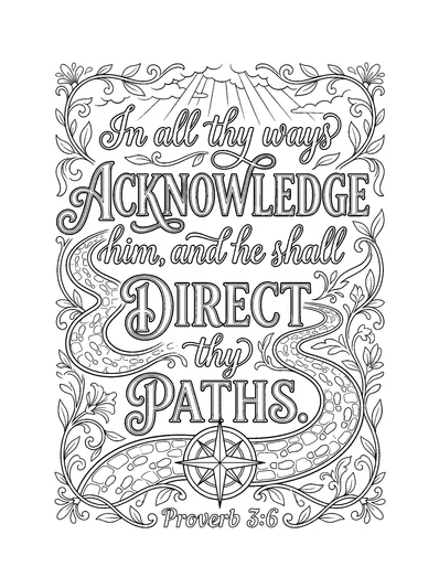 Proverbs 3:6 Coloring Page