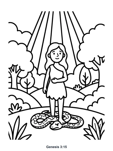 Genesis 3:15 Coloring Page