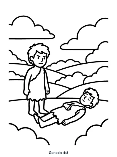 Genesis 4:8 Coloring Page