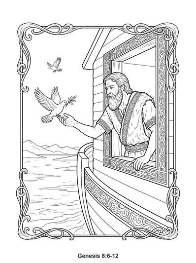 Genesis 8:6 Coloring Page