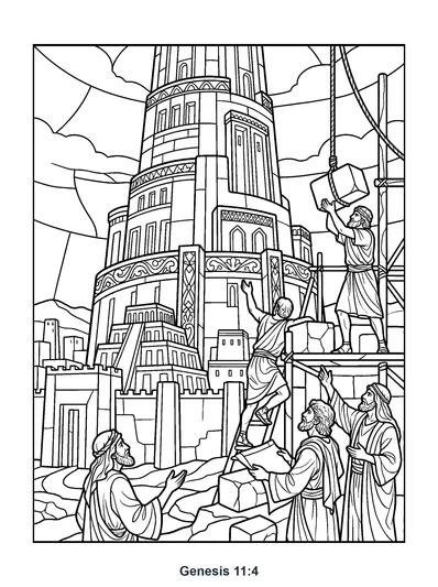 Genesis 11:4 Coloring Page