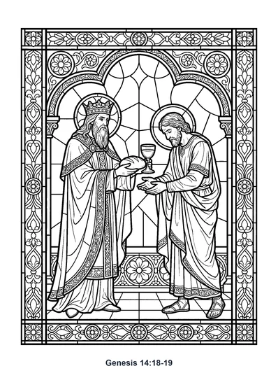Genesis 14:18-19 Coloring Page