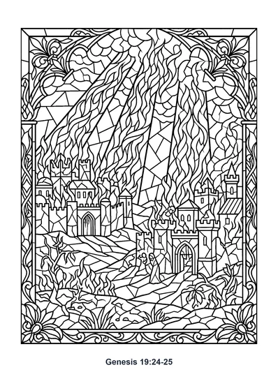 Genesis 19:24 Coloring Page