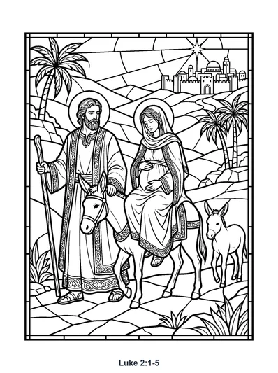 Luke 2:1 Coloring Page