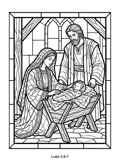 Luke 2:6 Coloring Page