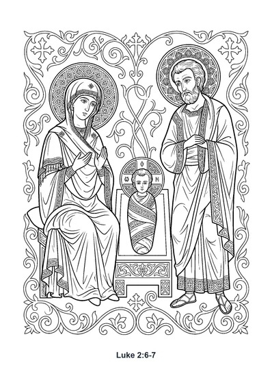 Luke 2:6 Coloring Page