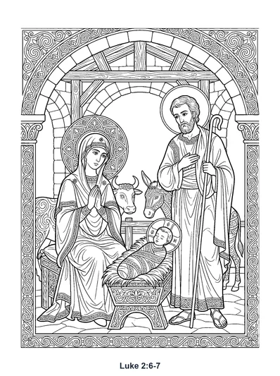 Luke 2:6 Coloring Page