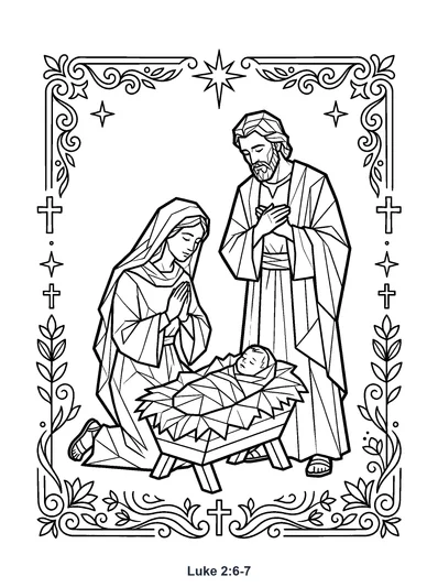 Luke 2:6 Coloring Page
