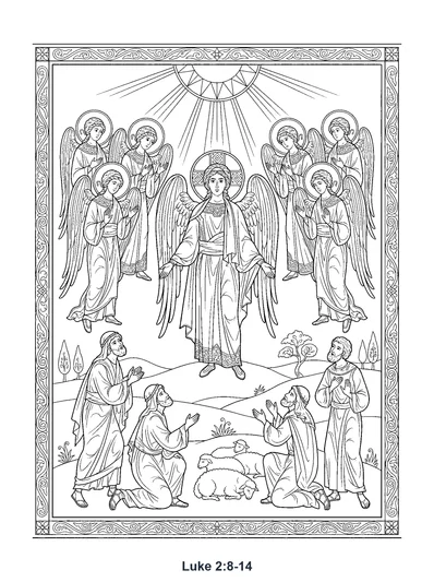 Luke 2:8 Coloring Page