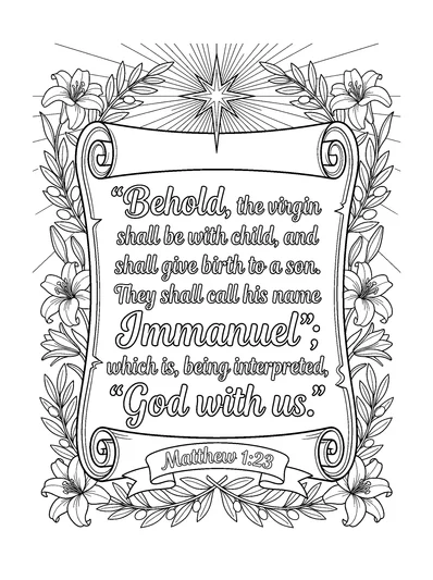 Matthew 1:23 Coloring Page