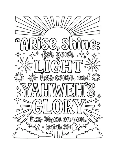 Isaiah 60:1 Coloring Page