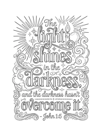 John 1:5 Coloring Page